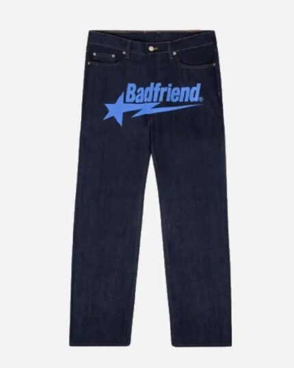 Bad Friend Latter Printed Jeans Black/Blue